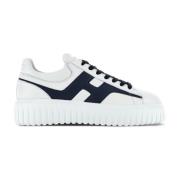 Witte en Marineblauwe Sneakers voor Mannen Hogan , White , Heren