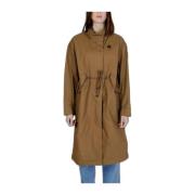 Groene Katoenen Parka Jas Dames Collectie Blauer , Green , Dames