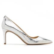 Metallic Crackle Leder Alina Flex Pumps Michael Kors , Gray , Dames