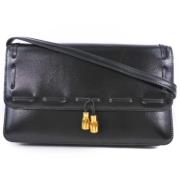 Pre-owned Leather shoulder-bags Hermès Vintage , Black , Dames