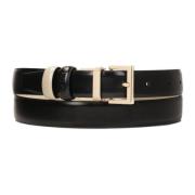 Dames leren dubbelzijdige riem Kazar , Black , Dames