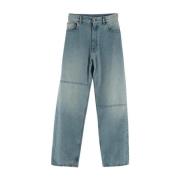 Wijde Pijp Katoenen Jeans MM6 Maison Margiela , Blue , Heren