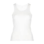 Geribbelde Tank Top Wardrobe.nyc , White , Dames