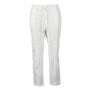 Elegante Viscose Elastaan Broek Fabiana Filippi , White , Dames