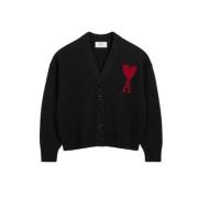 Stijlvolle Cardigan - Kleine Maat Ami Paris , Black , Dames