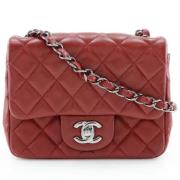 Pre-owned Leather chanel-bags Chanel Vintage , Red , Dames