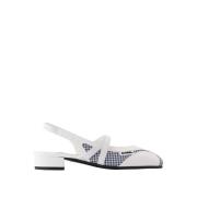 Peachy Wit Leren Slingback Sandalen Carel , White , Dames