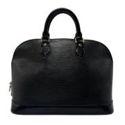 Pre-owned Leather handbags Louis Vuitton Vintage , Black , Dames