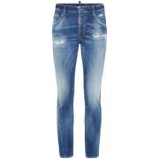 Vervaagde Skinny Jeans Dsquared2 , Blue , Heren