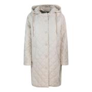 Gewatteerde jas met capuchon en drukknoopsluitingen Max Mara , White ,...