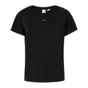 Casual Katoenen T-shirt voor dagelijks gebruik Pinko , Black , Dames