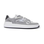 B-Court Skate trainers van fleece en kalfsleer Balmain , Gray , Heren