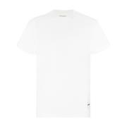 Witte Katoenen 3-Pack T-Shirt voor Heren Jil Sander , White , Heren