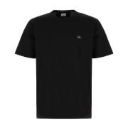 Casual Katoenen T-Shirt voor Mannen C.p. Company , Black , Heren