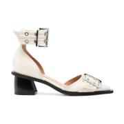 Bianco Pumps voor Vrouwen Ganni , Beige , Dames