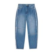 Blauwe Jeans Damesmode Ganni , Blue , Dames