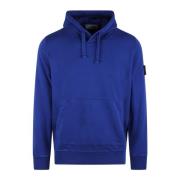 Klassieke Logo Hoodie met Badge Stone Island , Blue , Heren