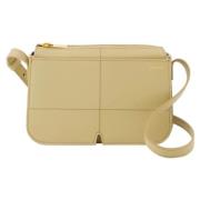 Leather crossbody-bags Burberry , Beige , Dames