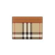 Leather wallets Burberry , Beige , Dames