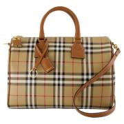 Leather handbags Burberry , Brown , Dames