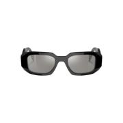 Minimalistische Geometrische Zonnebril Prada , Black , Dames