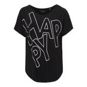 Oversized V-hals Bamboe Shirt Betty Barclay , Black , Dames