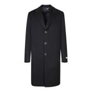 Luxe Wol Kasjmier Jas Canali , Black , Heren