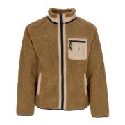 Sherpa Jas Hoge Hals Ritssluiting Carhartt Wip , Brown , Heren