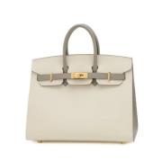 Pre-owned Leather handbags Hermès Vintage , White , Dames