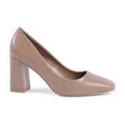 Beige Synthetisch Leren Pump met 8 cm Hak 19v69 Italia , Beige , Dames