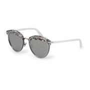 Metalen Frame Plat Lens Zonnebril UV-bescherming Dior , Gray , Dames