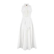 Katoen Kant Chemisier Jurk Ermanno Scervino , White , Dames