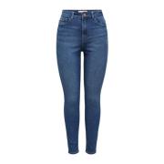 Hoge Taille Skinny Fit Jeans Jacqueline de Yong , Blue , Dames