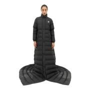 Gewatteerde Lange Donsjas met Afneembare Mouwen Moncler , Black , Dame...