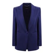 Blauwe Cady Blazer met Piek revers Max Mara Studio , Blue , Dames