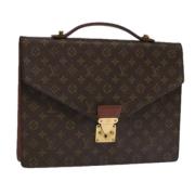 Pre-owned Canvas briefcases Louis Vuitton Vintage , Brown , Dames