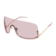 Metallic Zonnebril Gucci , Pink , Dames