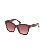 Gradient Brown Zonnebril Donker Havana Frame Max Mara , Brown , Unisex