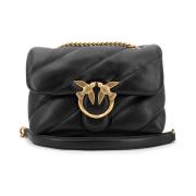 Gestikte Love Birds Mini Tas Pinko , Black , Dames