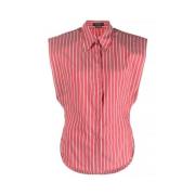 Gestreepte Mouwloze Blouse Roze Zijde Isabel Marant , Red , Dames