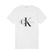 Monogram Slim T-shirt Calvin Klein , White , Heren