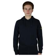 Navy Blue Felpa Hoodie Stijlvol Ontwerp Stone Island , Blue , Heren