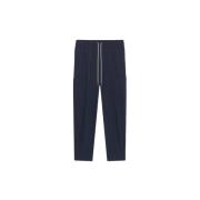 Navy Blauwe Cropped Cargo Broek Drole de Monsieur , Blue , Heren