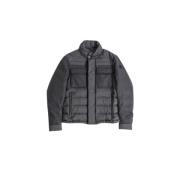 Grijze Donsjas met Verborgen Capuchon Moncler , Gray , Heren