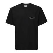 Katoenen T-shirt met voor- en achterprint Agolde , Black , Heren