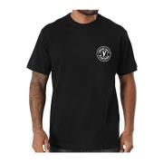 Zwart Logo Katoenen T-shirt Versace Jeans Couture , Black , Heren