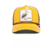 Gele Pelicanool Man Bert Trucker Cap Goorin Bros , Yellow , Heren