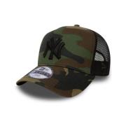 Groene Camo Yankees Trucker Hoed New Era , Multicolor , Heren