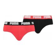 Rood/zwart heren dagelijkse slips 2-pack Puma , Multicolor , Heren