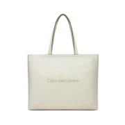 Witte Polyurethaan Dames Handtas Lente/Zomer Calvin Klein Jeans , Whit...